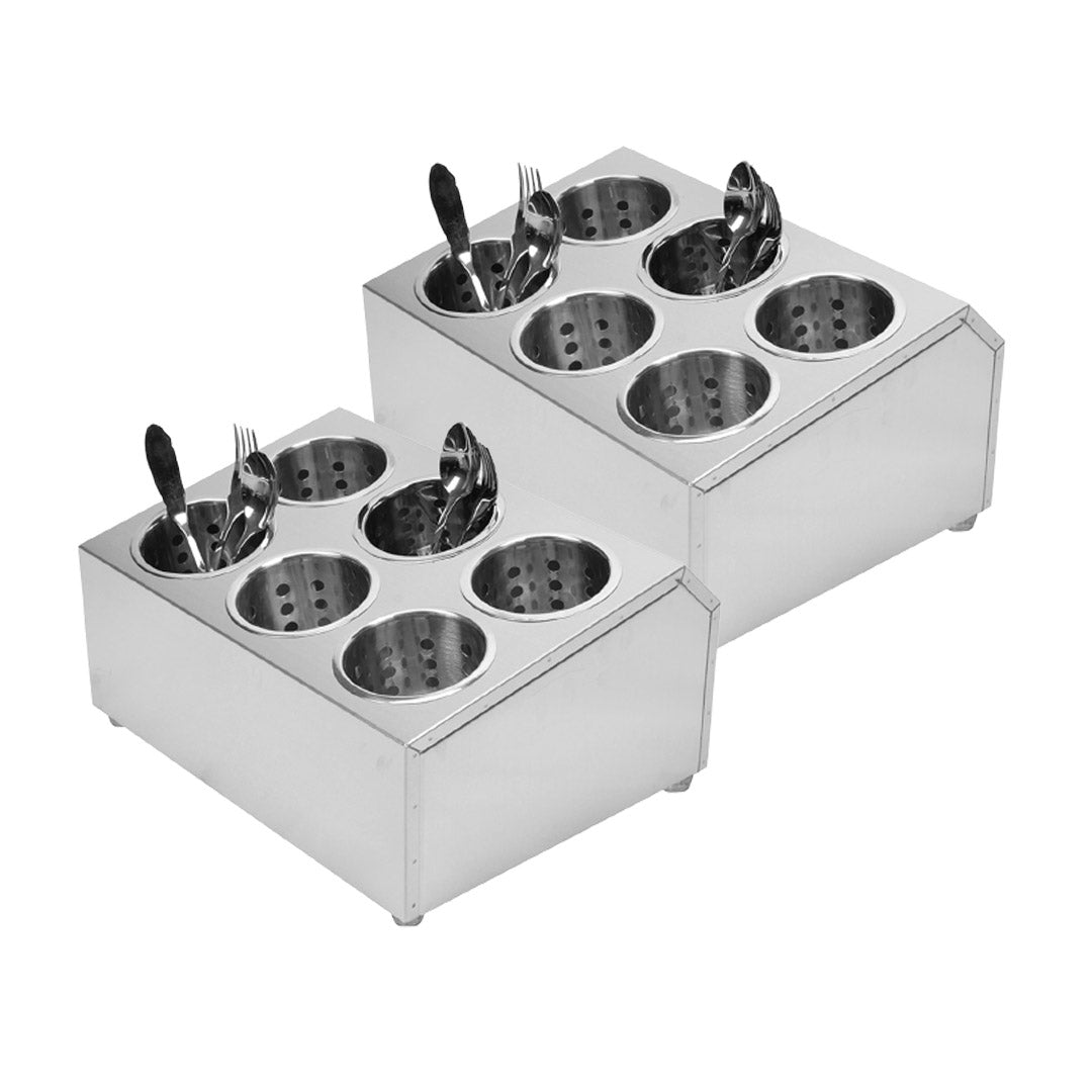 SOGA 2X 18/10 Stainless Steel Commercial Conical Utensils Cutlery Holder with 6 Holes $ 291.50