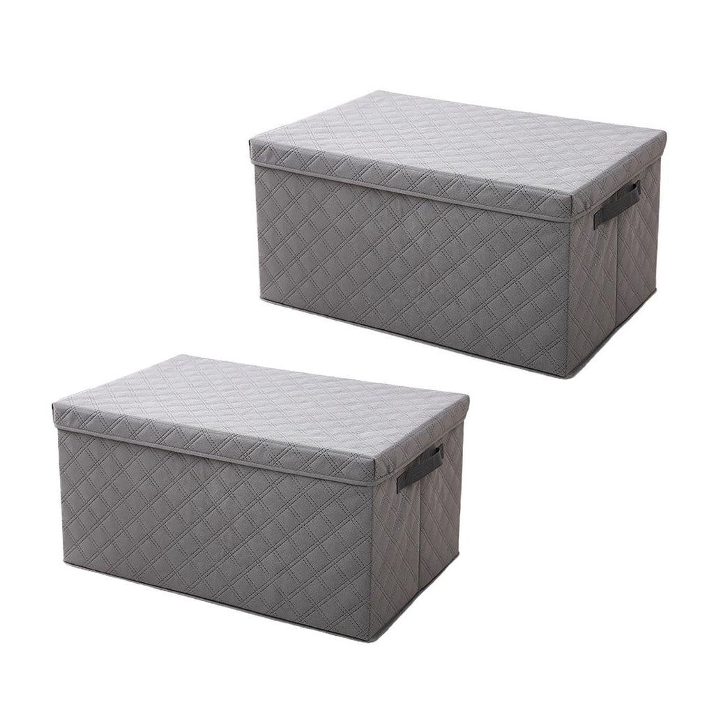 SOGA 2X Extra Large Grey Non-Woven Diamond Quilt Grid Fabric Storage/Organizer Box $ 79.90