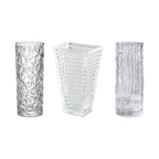 SOGA Home & Living Bundle – Handcrafted Clear Glass Vases for Elegant Home Décor