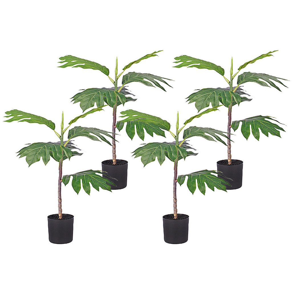 SOGA 4X 60cm Artificial Natural Green Split-Leaf Philodendron Tree Fake Tropical Indoor Plant Home Office Decor $ 189.90
