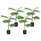 SOGA 4X 60cm Artificial Natural Green Split-Leaf Philodendron Tree Fake Tropical Indoor Plant Home Office Decor $ 189.90