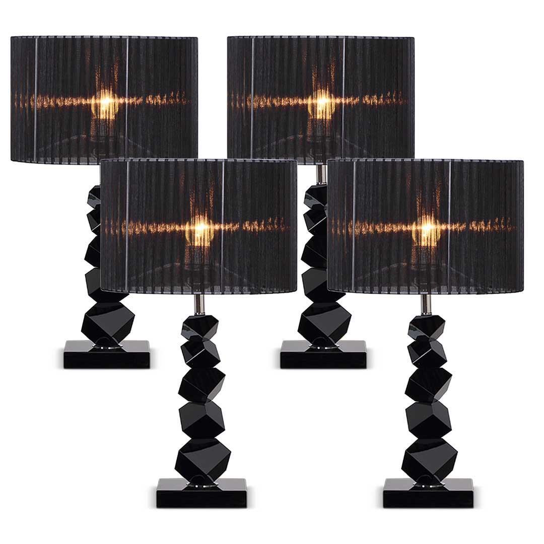 SOGA 4X 55cm Black Table Lamp with Dark Shade LED Desk Lamp $ 721.90