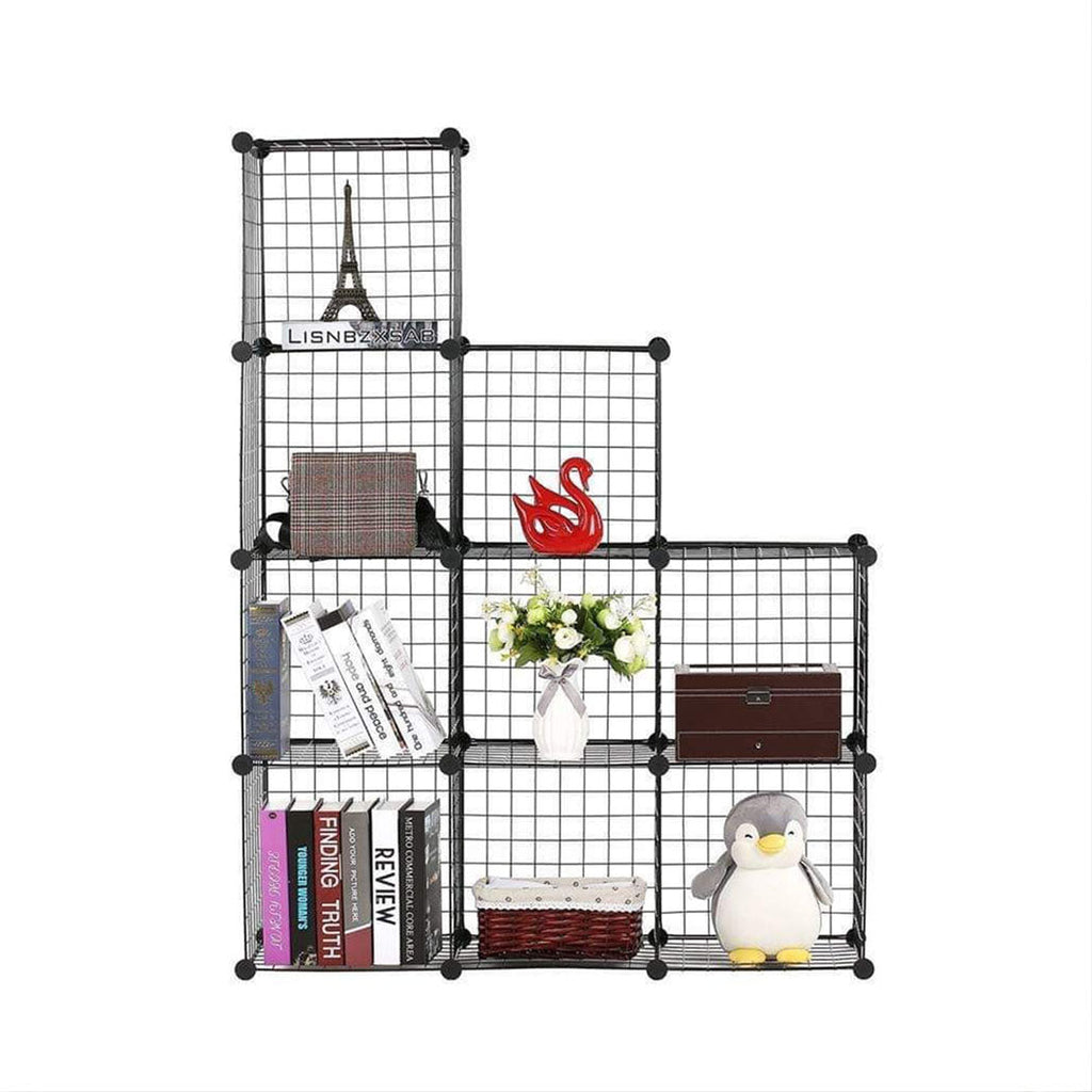 SOGA Black Portable 9-Cube 3 Column Storage Organiser Foldable DIY Modular Grid Space Saving Shelf $ 99.90