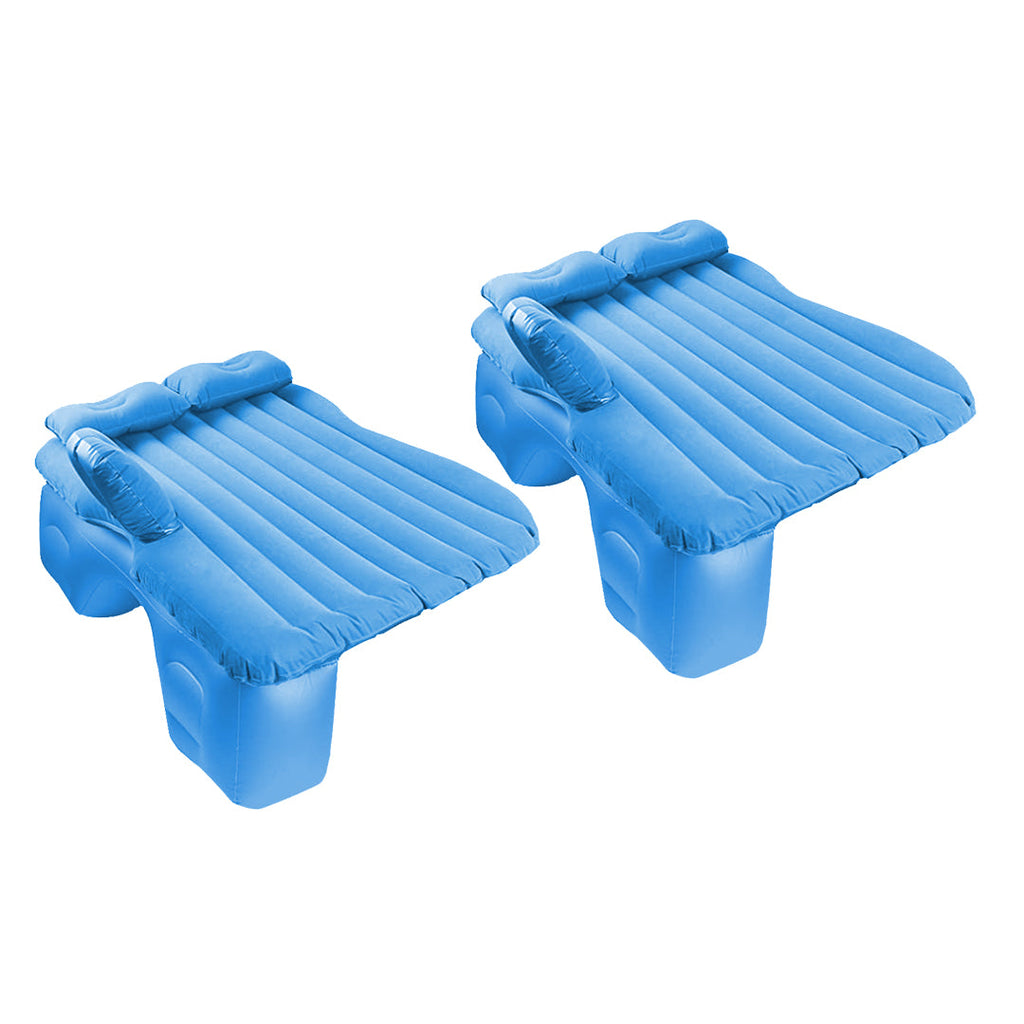 SOGA 2X Blue Stripe Inflatable Car Mattress Portable Camping Rest Air Bed Travel Compact Sleeping Kit Essentials $ 140.50