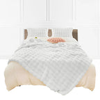 SOGA 160X200cm Throw Blanket White Double Layer Rabbit Fur Cozy Comfort with Stylish Decor $ 166.90