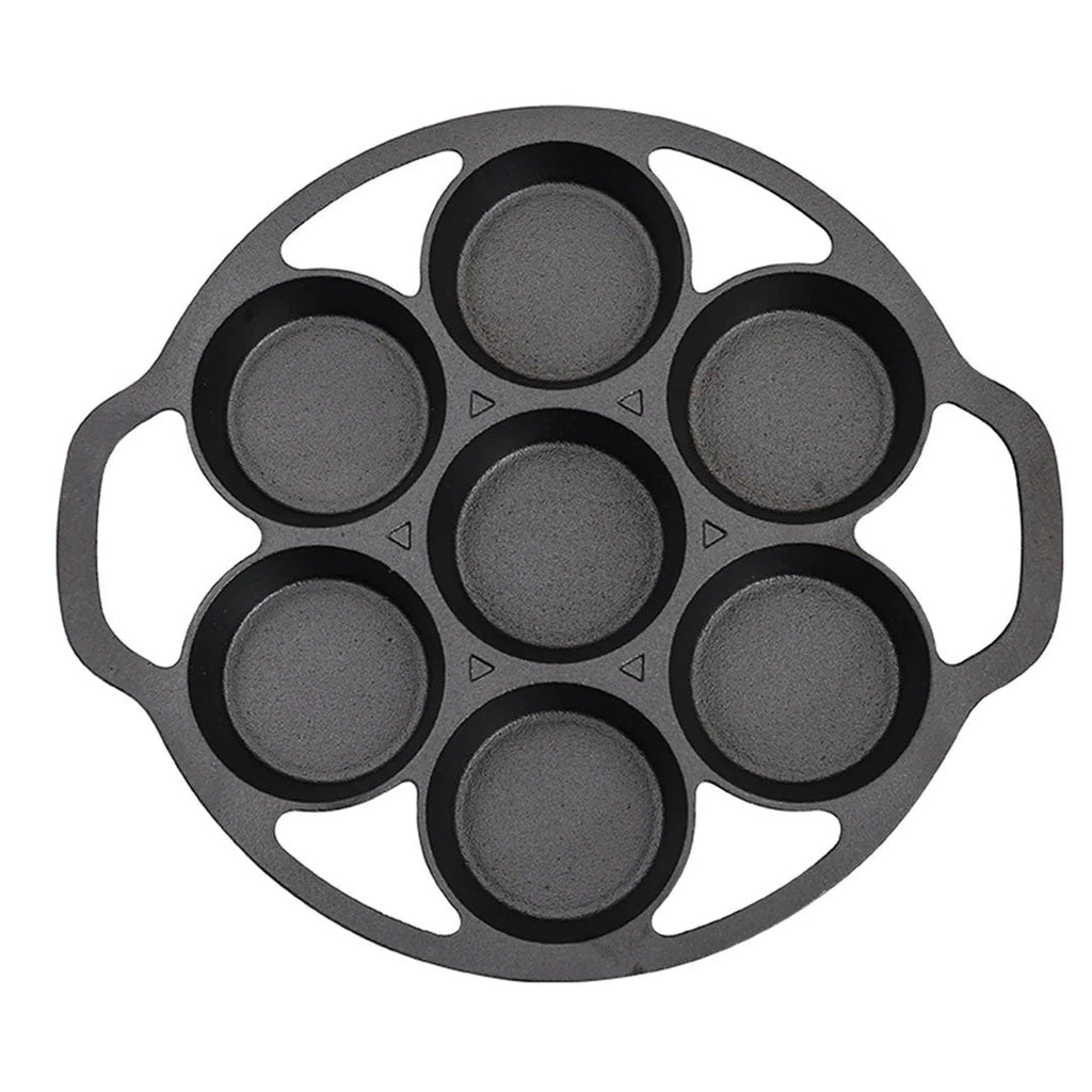 SOGA 32cm Cast Iron Takoyaki Fry Pan Octopus Balls Maker 7 Hole Cavities Grill Mold $ 72.50