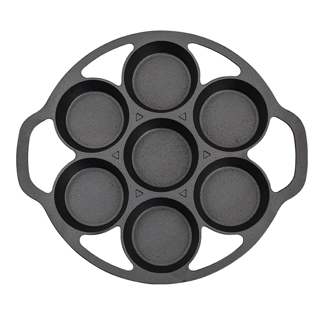 SOGA 32cm Cast Iron Takoyaki Fry Pan Octopus Balls Maker 7 Hole Cavities Grill Mold $ 72.50