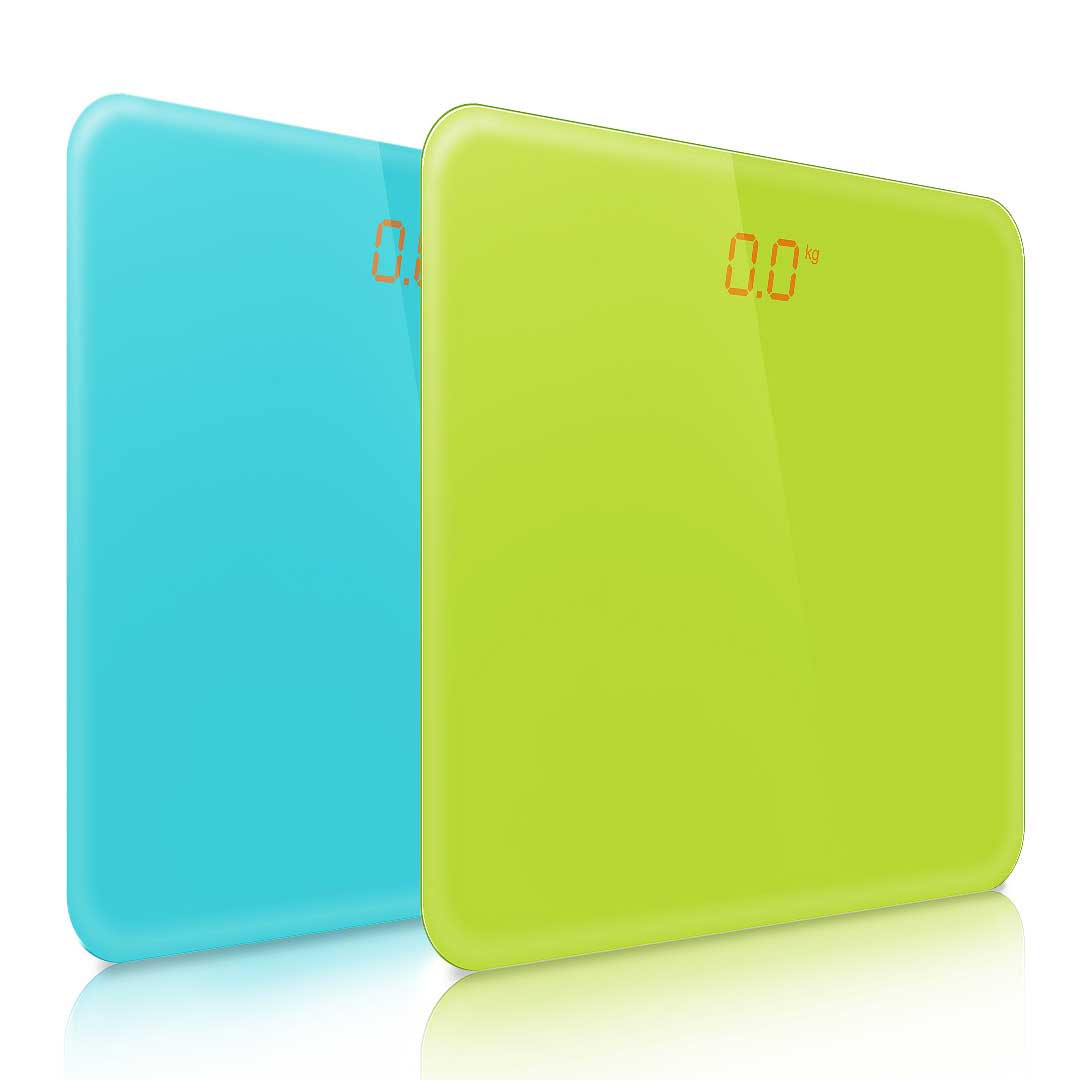 SOGA 2X 180kg Digital Fitness Weight Bathroom Gym Body Glass LCD Electronic Scales Green/Blue $ 60.90