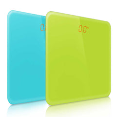 SOGA 2X 180kg Digital Fitness Weight Bathroom Gym Body Glass LCD Electronic Scales Green/Blue