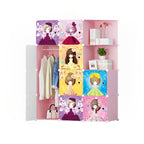SOGA 10 Cubes Princess Design Portable Wardrobe Divide-Grid Modular Storage Organiser Foldable Closet $ 122.50