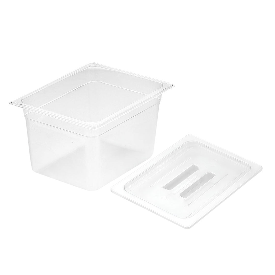 SOGA 200mm Clear Gastronorm GN Pan 1/2 Food Tray Storage with Lid