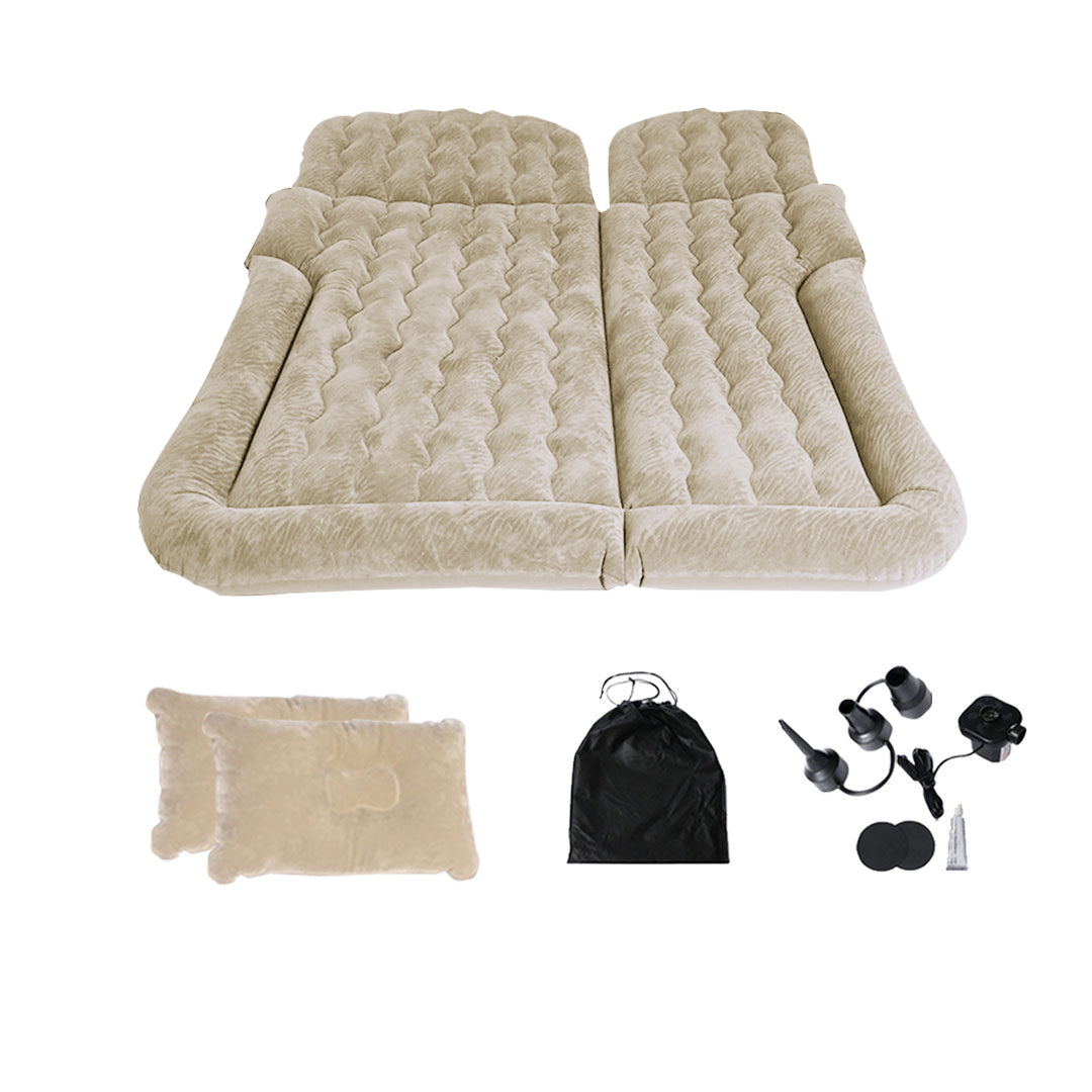 SOGA Beige Inflatable Car Boot Mattress Portable Camping Air Bed Travel Sleeping Essentials $ 102.50