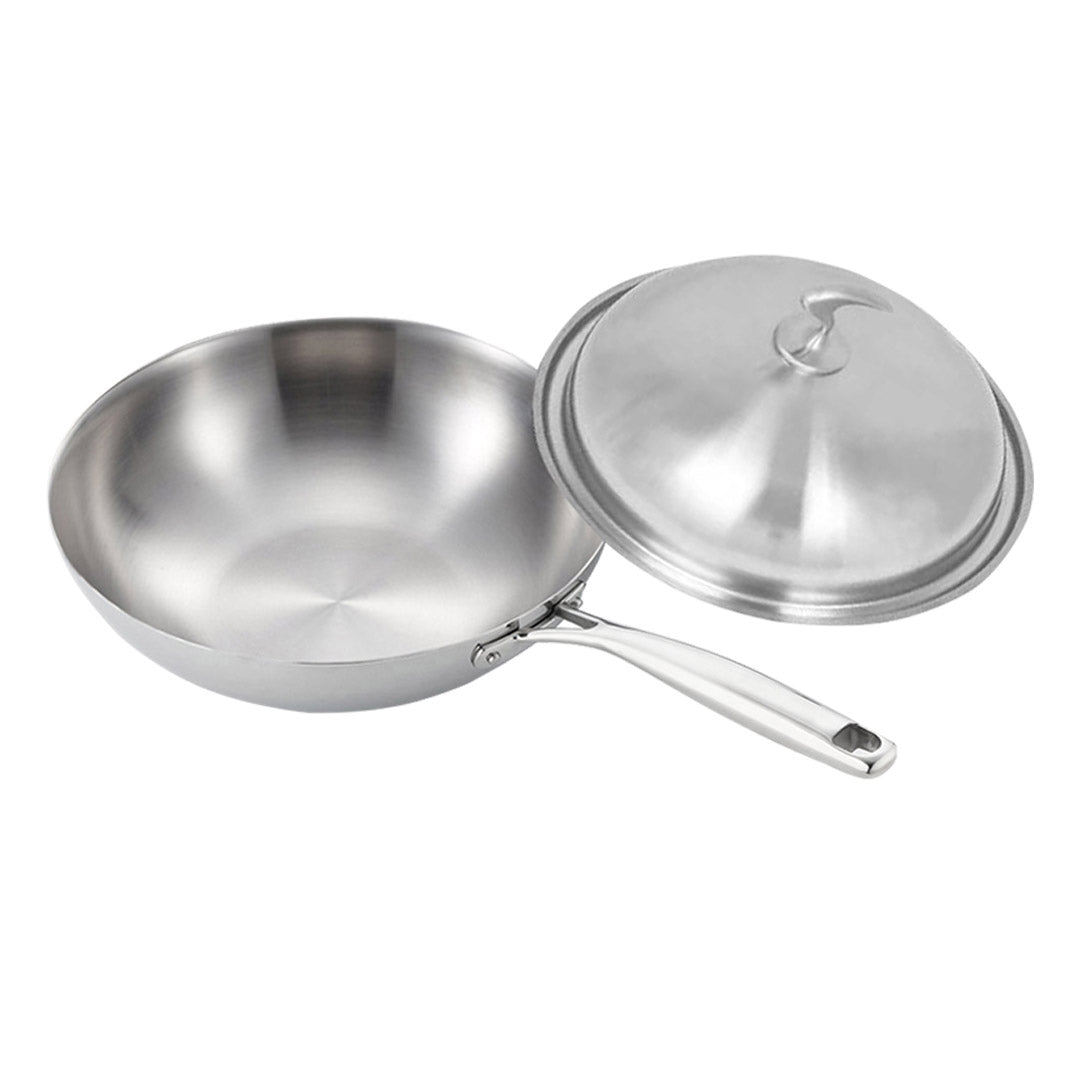 SOGA 18/10 Stainless Steel Fry Pan 32cm Frying Pan Top Grade Cooking Skillet with Lid $ 133.50