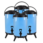 SOGA 4X 10L Stainless Steel Insulated Milk Tea Barrel Hot and Cold Beverage Dispenser Container with Faucet Blue $ 337.90