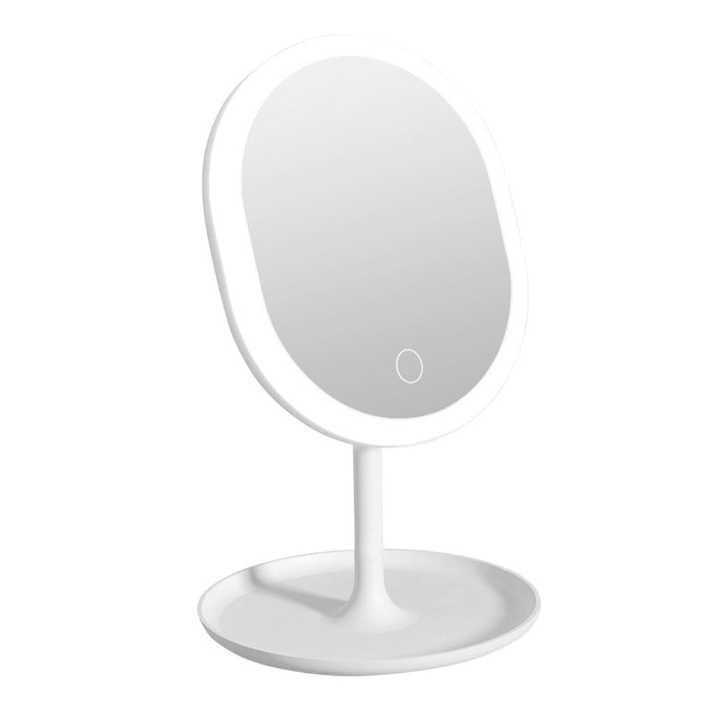 SOGA 20cm White Rechargeable LED Light Makeup Mirror Tabletop Vanity Home Decor $ 33.50