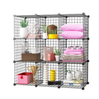 SOGA Black Portable 9-Cube Storage Organiser Foldable DIY Modular Grid Space Saving Shelf $ 99.90