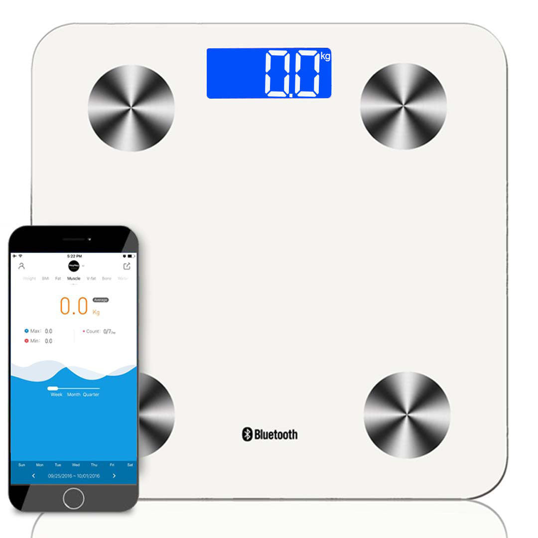 SOGA Wireless Bluetooth Digital Body Fat Scale Bathroom Health Analyser Weight White $ 55.50