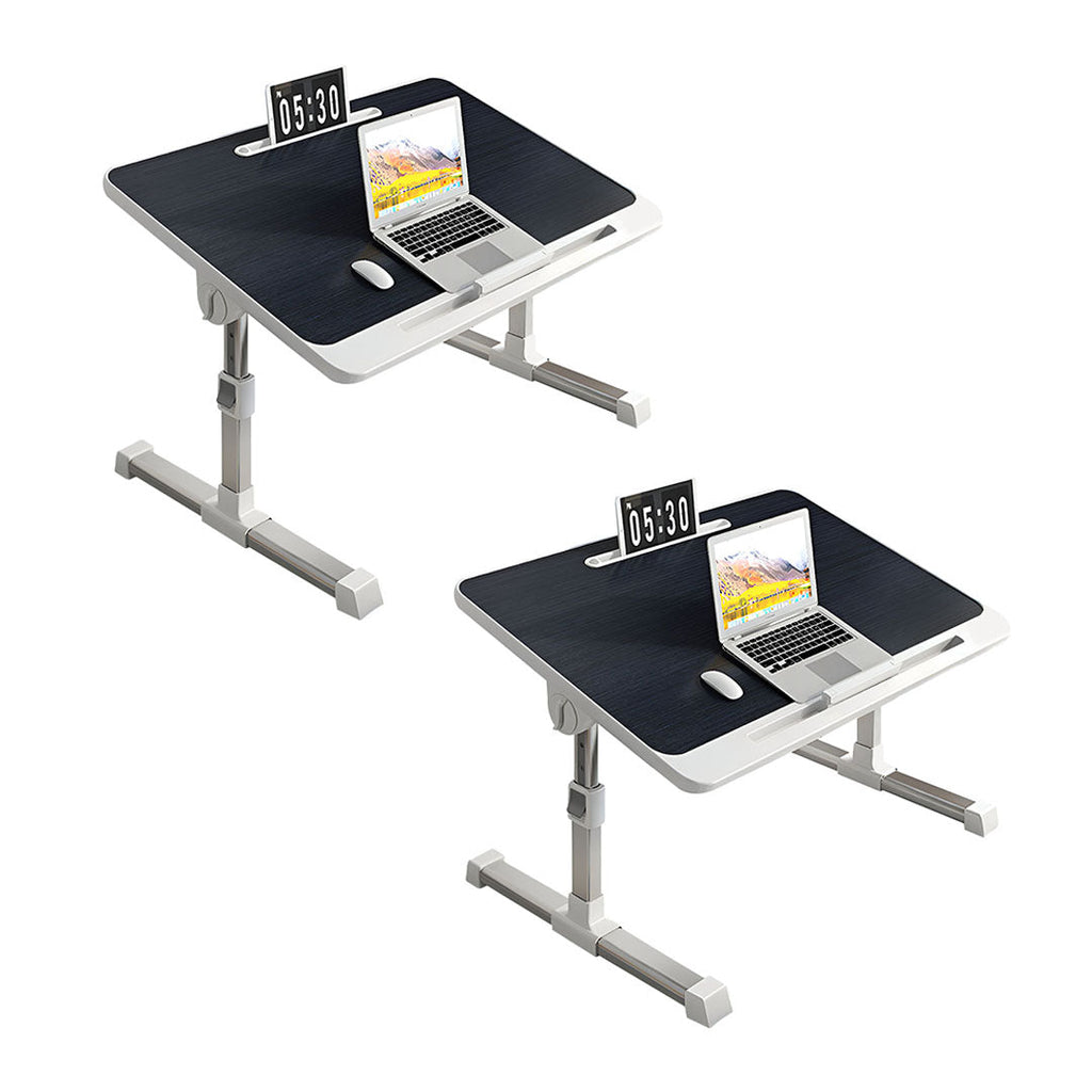 SOGA 2X 60X40cm Black Small Laptop Bed Portable Foldable Study Table Adjustable $ 151.50