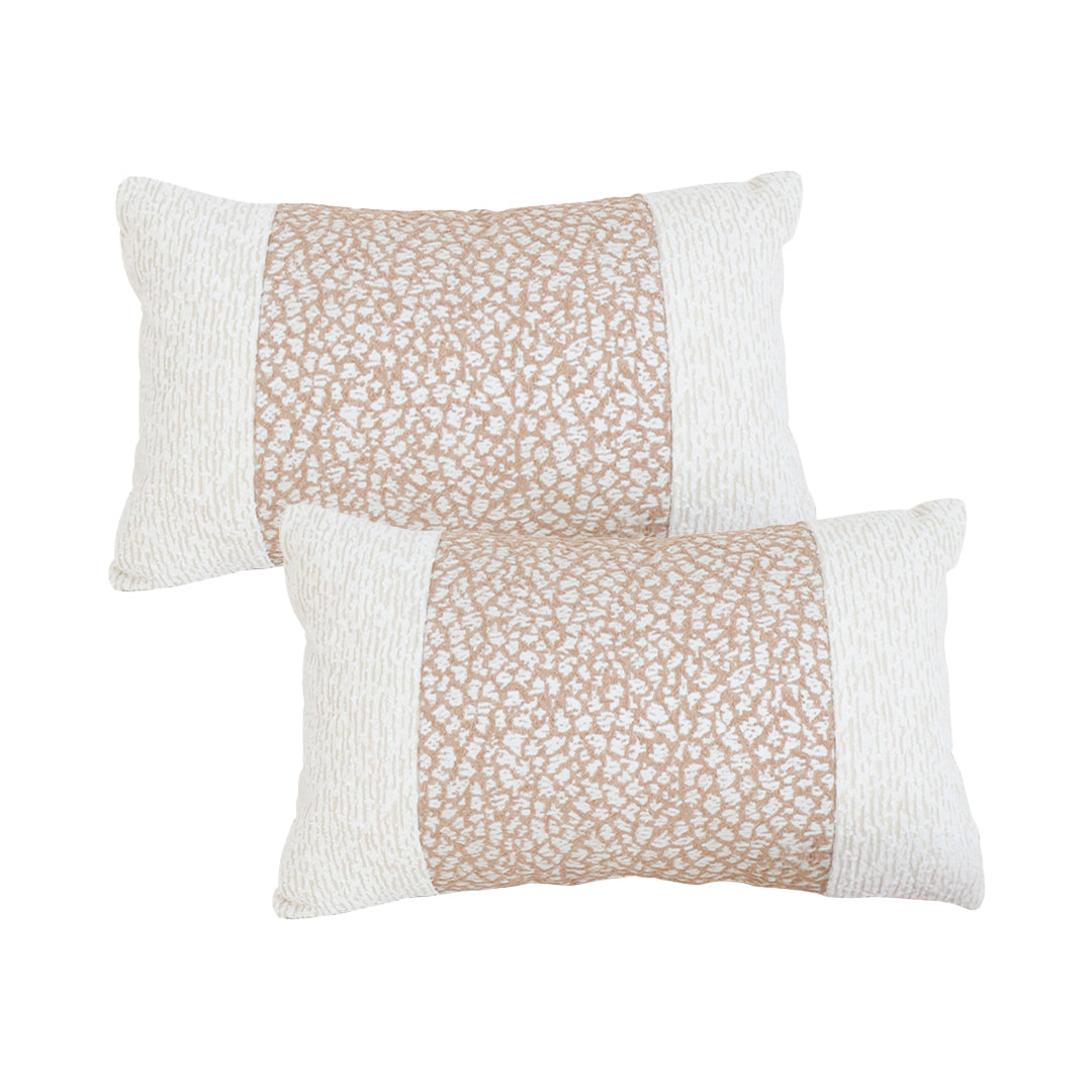 SOGA 2X 35cm Modern Beige Color Block Textured Decorative Throw Pillow $ 133.90