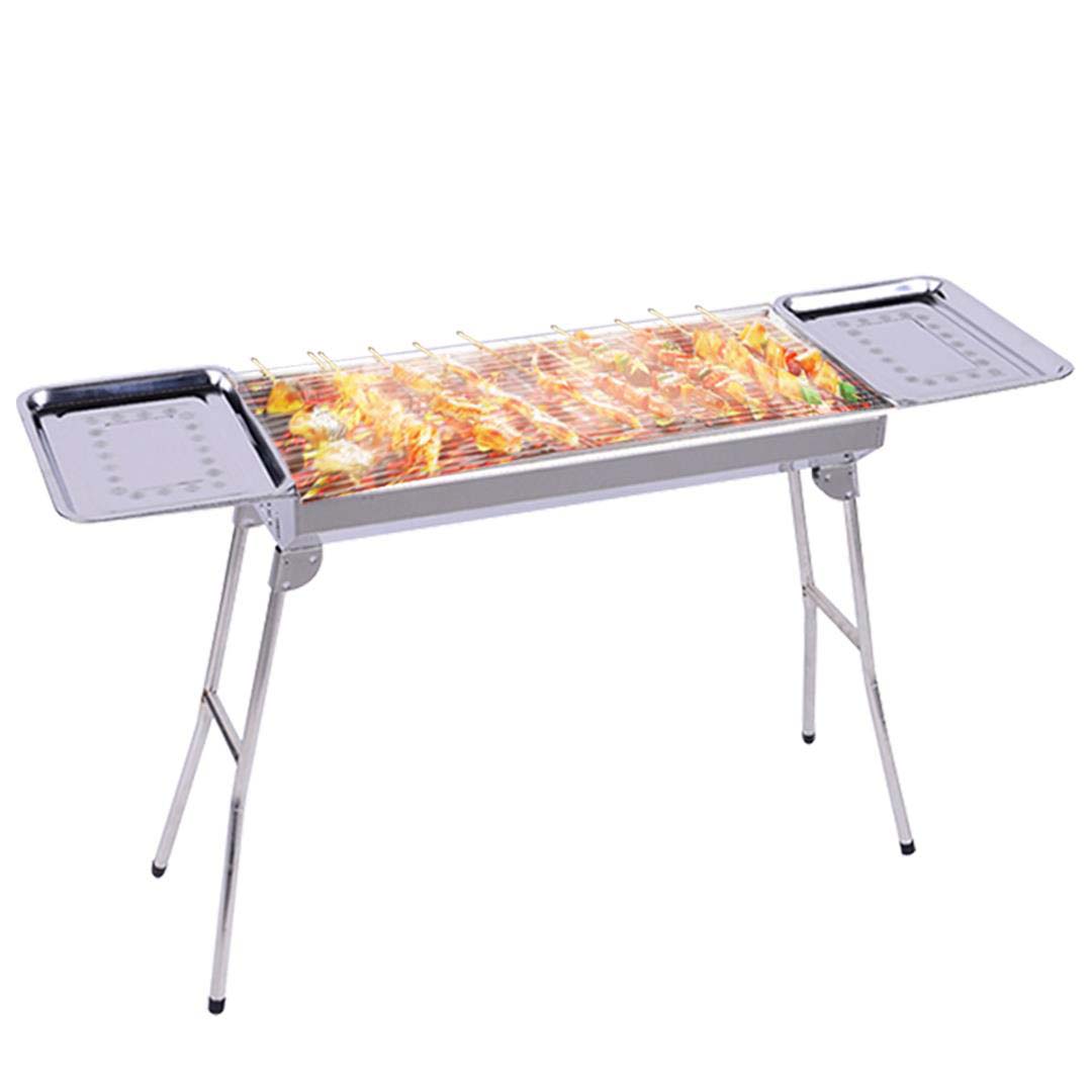 SOGA Skewers Grill with Side Tray Portable Stainless Steel Charcoal BBQ Outdoor 6-8 Persons $ 99.90