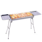SOGA Skewers Grill with Side Tray Portable Stainless Steel Charcoal BBQ Outdoor 6-8 Persons $ 99.90