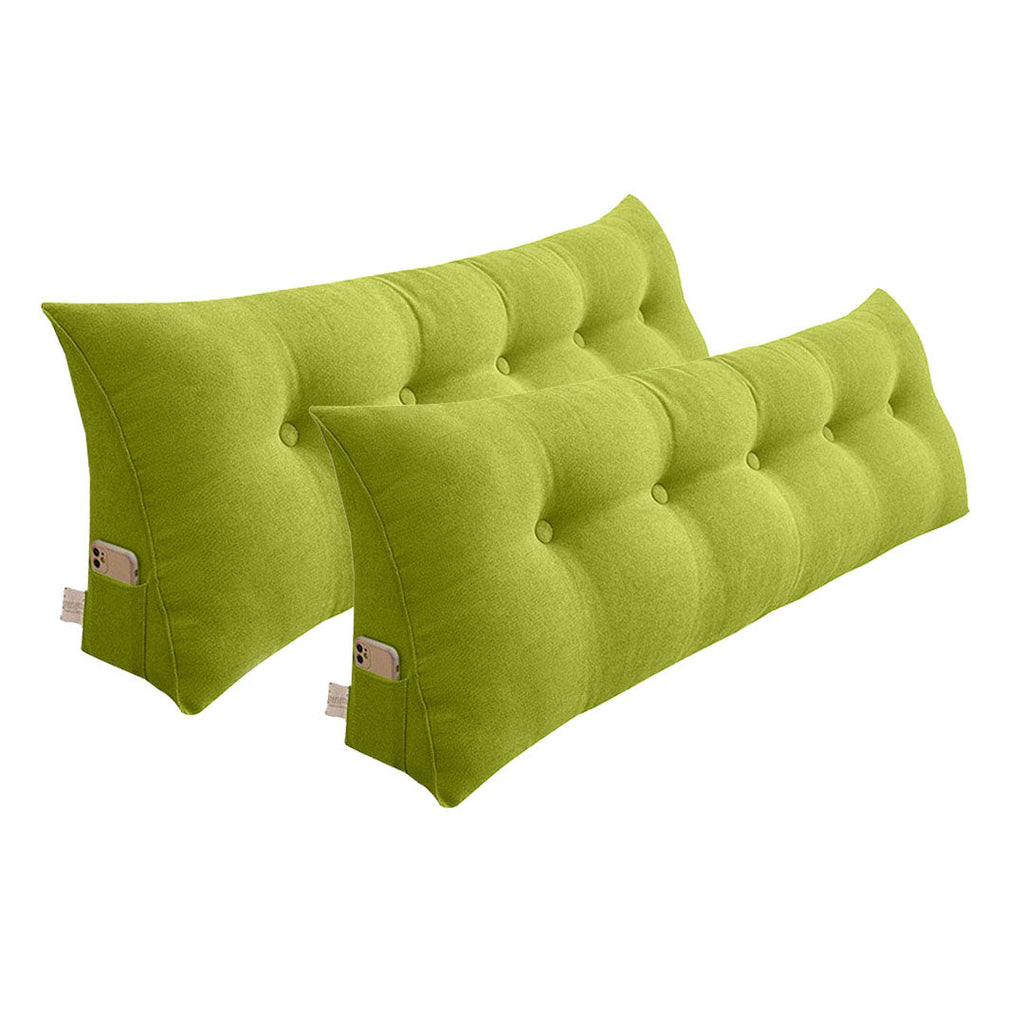 SOGA 2X 180cm Green Triangular Wedge Bed Pillow Headboard Backrest Bedside Tatami Cushion Home Decor $ 334.50