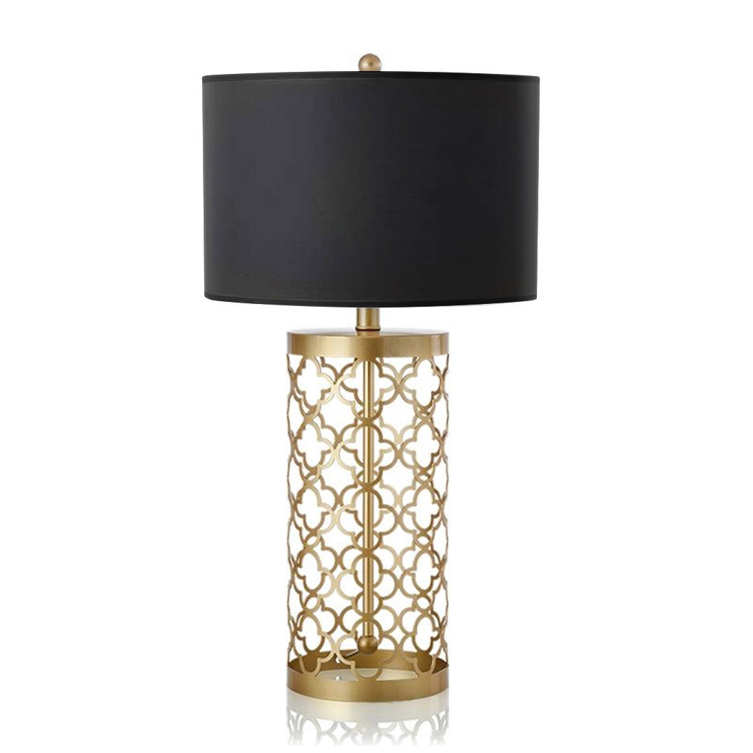SOGA Golden Hollowed Out Base Table Lamp with Dark Shade $ 222.50