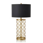 SOGA Golden Hollowed Out Base Table Lamp with Dark Shade $ 222.50