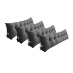 SOGA 4X 180cm Dark Grey Triangular Wedge Bed Pillow Headboard Backrest Bedside Tatami Cushion Home Decor