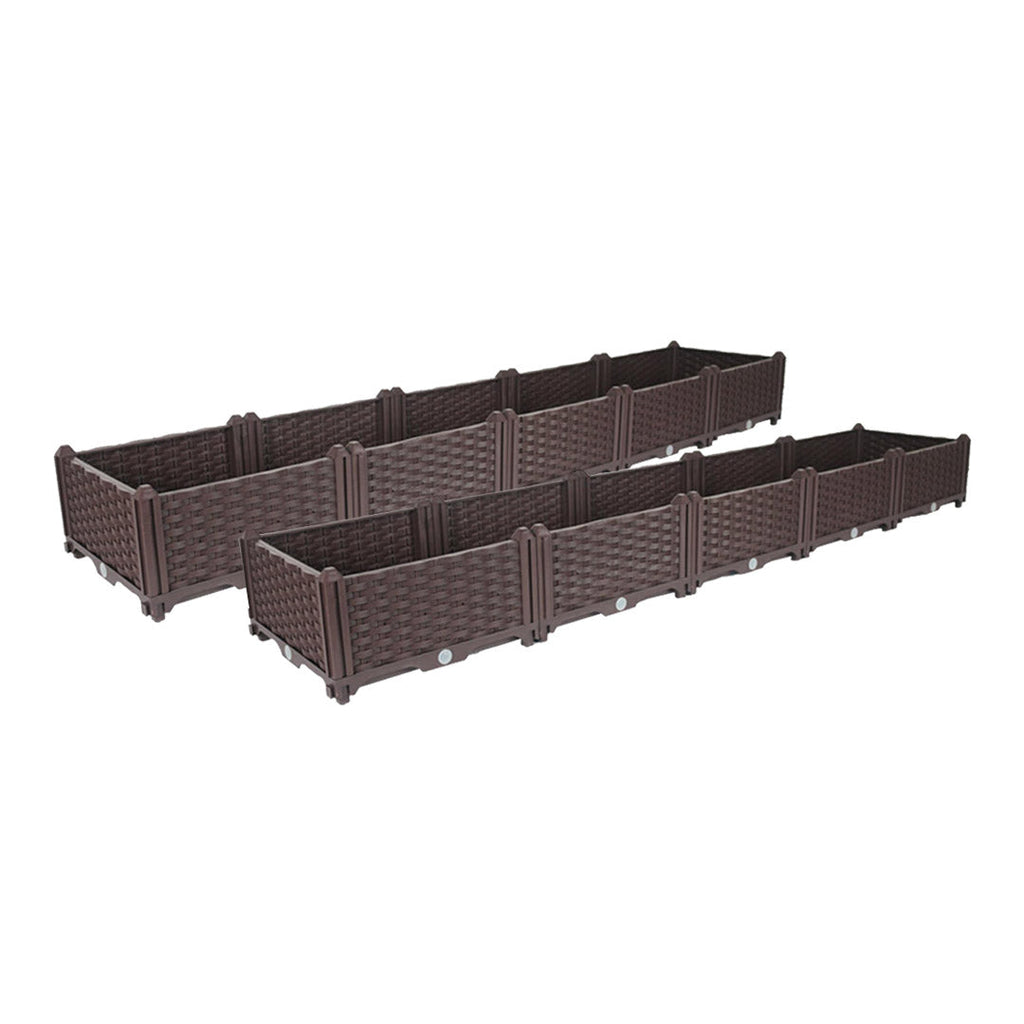 SOGA 2X 200cm Raised Planter Box Vegetable Herb Flower Outdoor Plastic Plants Garden Bed $ 258.90