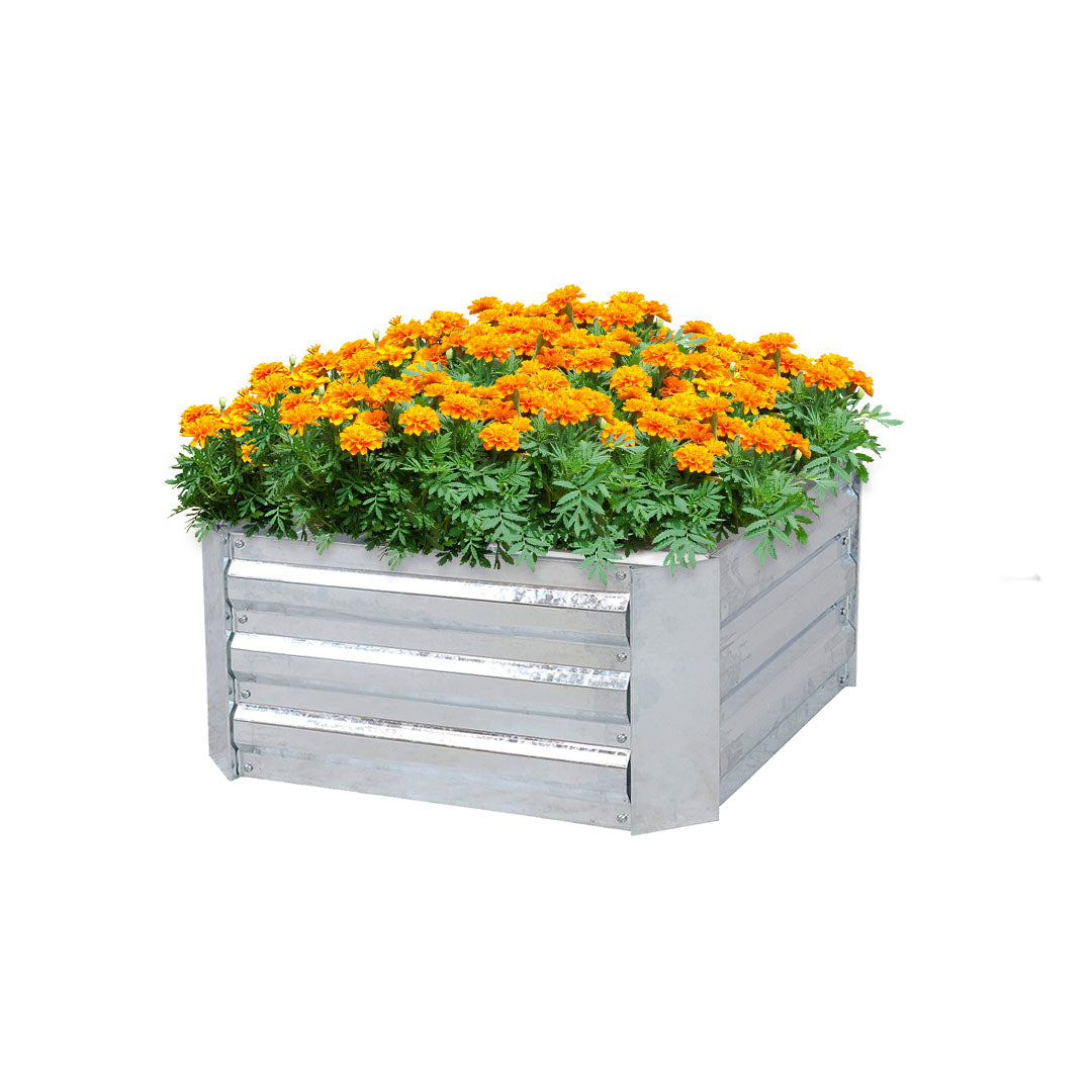 SOGA 100cm Square Galvanised Raised Garden Bed Vegetable Herb Flower Outdoor Planter Box $ 102.50