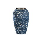 SOGA 30x19 Blue Medium Ceramic Flower Vase Elegant Living Room Home Decor
