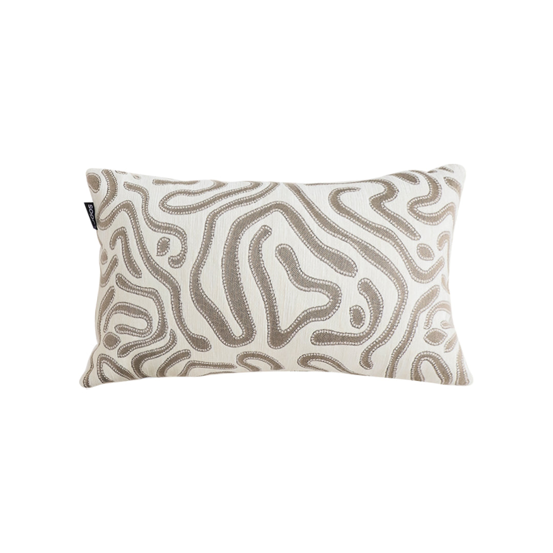 SOGA 30cm Gray White Abstract Swirl Pattern Decorative Throw Pillow $ 72.50