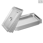 SOGA 4X Gastronorm GN Pan Full Size 1/1 GN Pan 2cm Deep Stainless Steel Tray with Lid $ 155.50