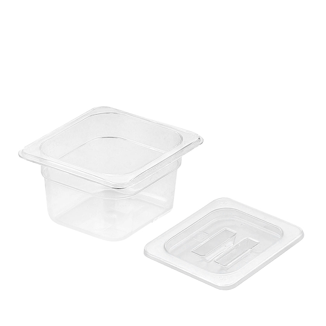 SOGA 100mm Clear Gastronorm GN Pan 1/6 Food Tray Storage with Lid $ 30.90