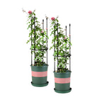 SOGA 2X 73cm 4-Bar Plant Frame Stand Trellis Vegetable Flower Herbs Outdoor Vine Support Garden Rack with Rings $ 53.90