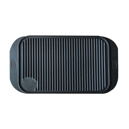 SOGA 47cm Cast Iron Ridged Griddle Hot Plate Grill Pan BBQ Stovetop $ 83.50