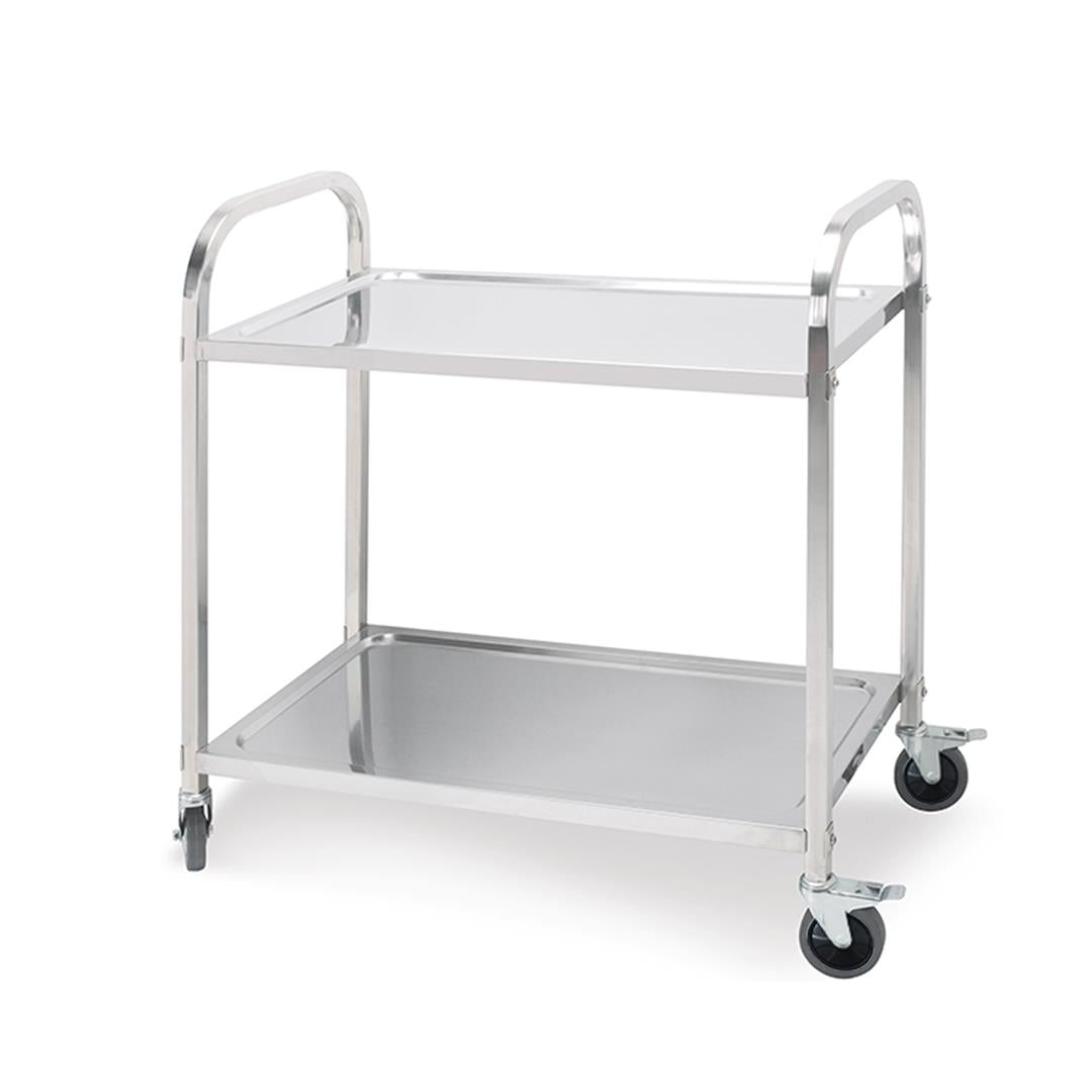 SOGA 2 Tier Stainless Steel Kitchen Dining Food Cart Trolley Utility Size 95x50x95cm Large $ 243.50