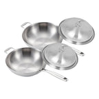 SOGA 2X 18/10 Stainless Steel Fry Pan 36cm Frying Pan Top Grade Skillet with Helper Handle and Lid $ 345.50