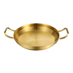 SOGA 30cm Dry Pot, Gold Plated 202 Material Stainless Steel and Kitchen Essential $ 35.50