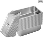 SOGA 12X Gastronorm GN Pan Full Size 1/1 GN Pan 20cm Deep Stainless Steel Tray With Lid $ 477.90