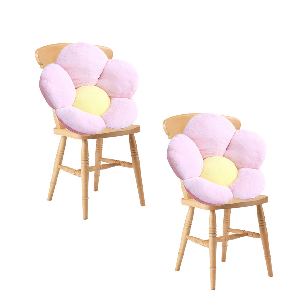 SOGA 2X Pink Whimsical Big Flower Shape Cushion Soft Leaning Bedside Pad Floor Plush Pillow Home Decor $ 107.90