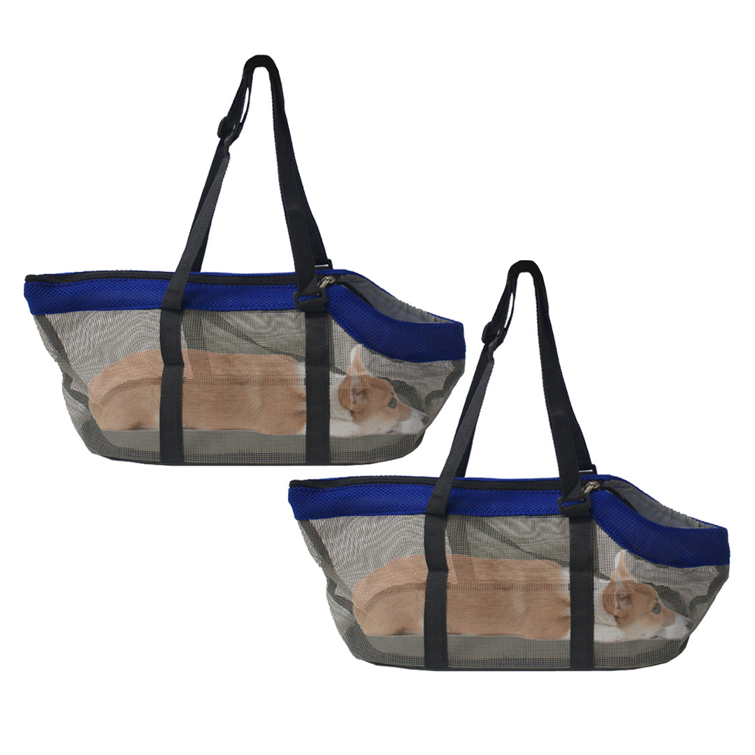 SOGA 2X Grey Pet Carrier Bag Breathable Net Mesh Tote Pouch Dog Cat Travel Essentials $ 60.90