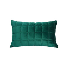 SOGA 30cm Green Velvet Quilted Grid Pattern Decorative Throw Pillow $ 61