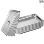 SOGA 6X Gastronorm GN Pan Full Size 1/1 GN Pan 4cm Deep Stainless Steel Tray with Lid $ 188.90