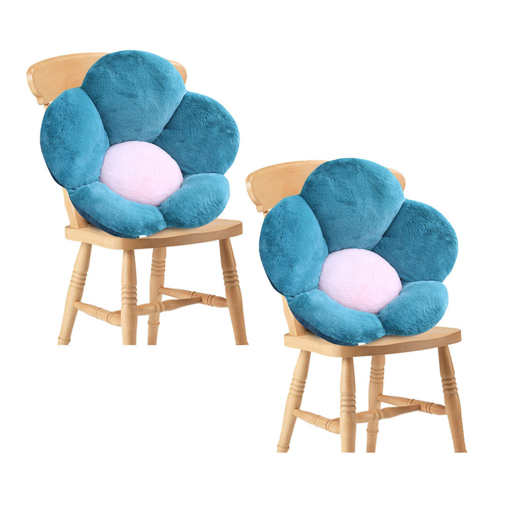 SOGA 2X Green Whimsical Big Flower Shape Cushion Soft Leaning Bedside Pad Floor Plush Pillow Home Decor $ 107.90