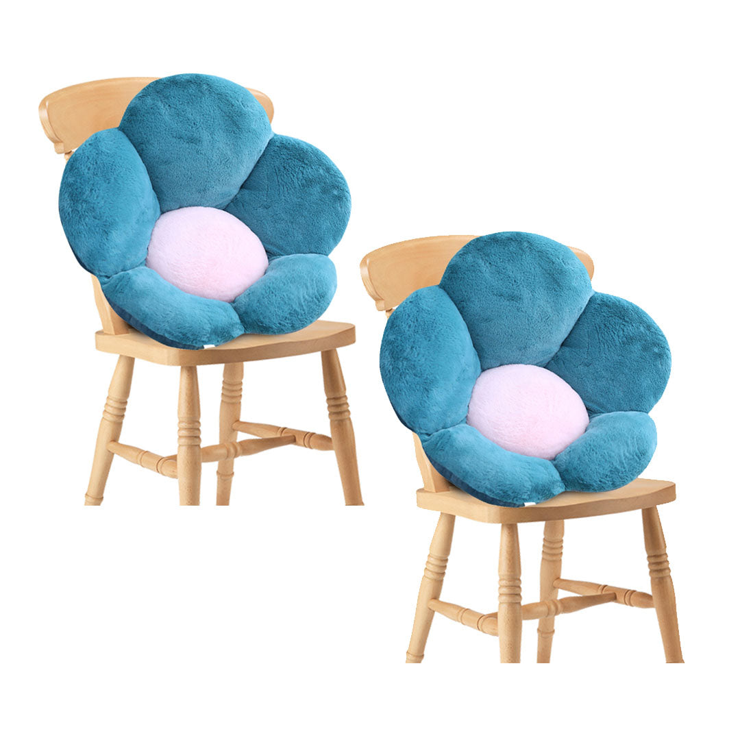 SOGA 2X Green Whimsical Big Flower Shape Cushion Soft Leaning Bedside Pad Floor Plush Pillow Home Decor $ 107.90