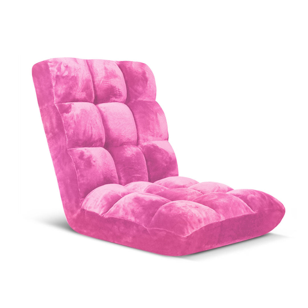 SOGA Floor Recliner Folding Lounge Sofa Futon Couch Folding Chair Cushion Light Pink $ 94.50