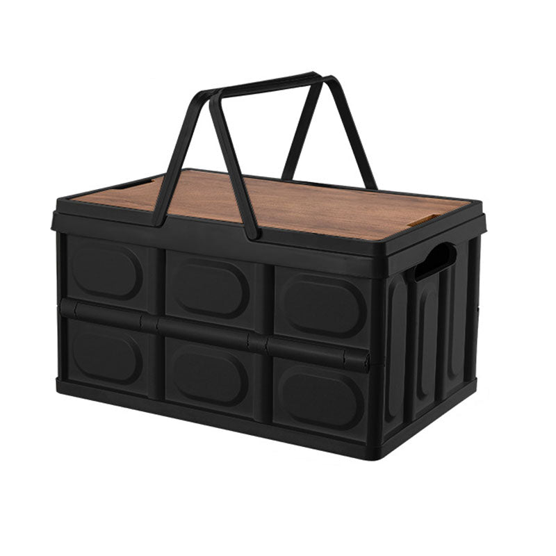 SOGA 42cm 30L Black Car & Camping Foldable Storage Box Crate Stackable Container with Handle $ 59.90