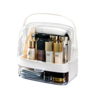 SOGA 2 Tier White Countertop Makeup Cosmetic Storage Organiser Skincare Holder Jewelry Storage Box with Handle $ 52.50